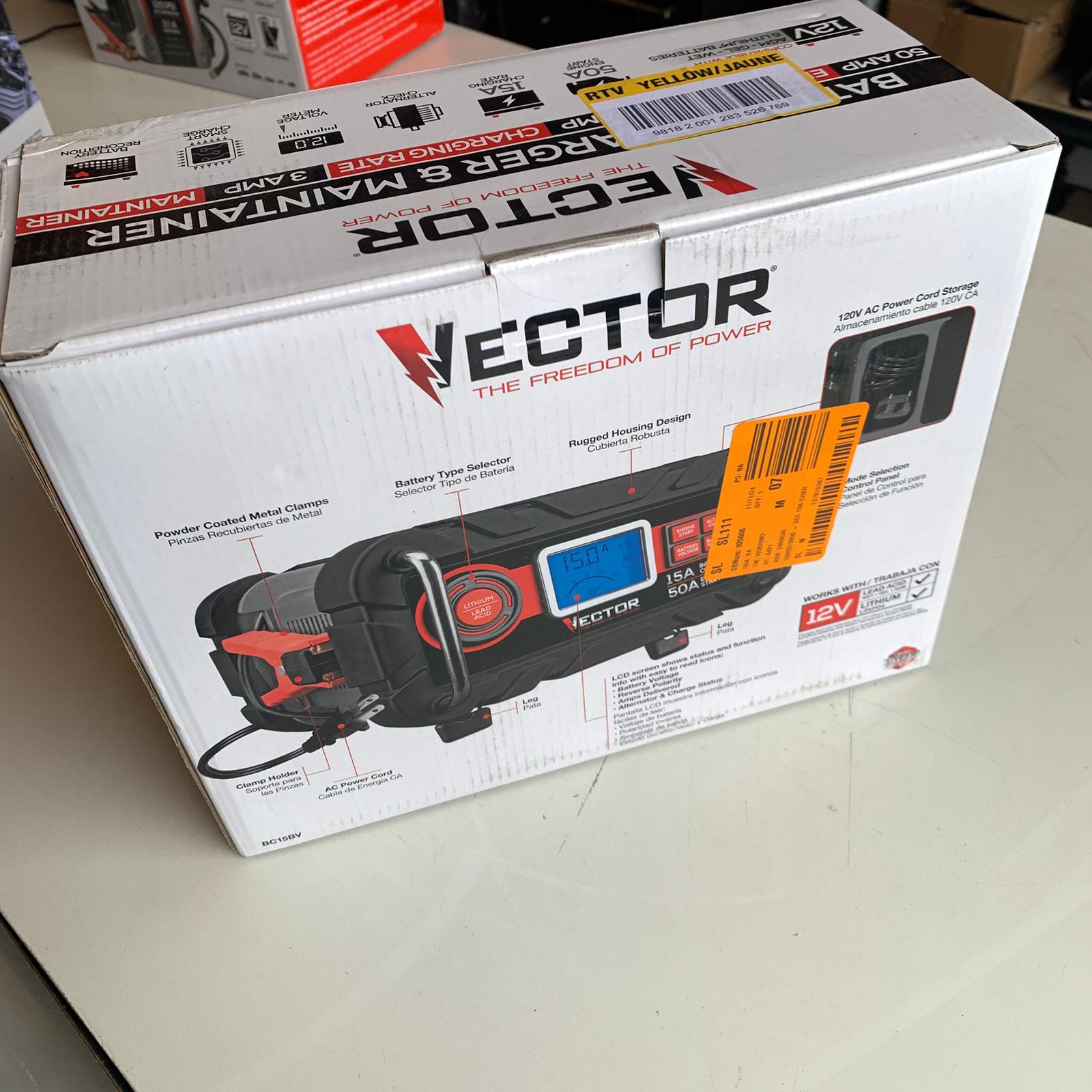 15 Amp Automatic 12V Battery Charger with 50 Amp Engine Start and Alternator Check (BC15BV) 15 Amp Automatic 12V Battery Charger with 50 Amp Engine Start and Alternator Check (BC15BV)